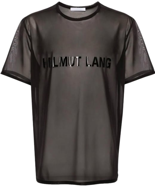 Helmut Lang Logo Tee Chiffon Black Zwart