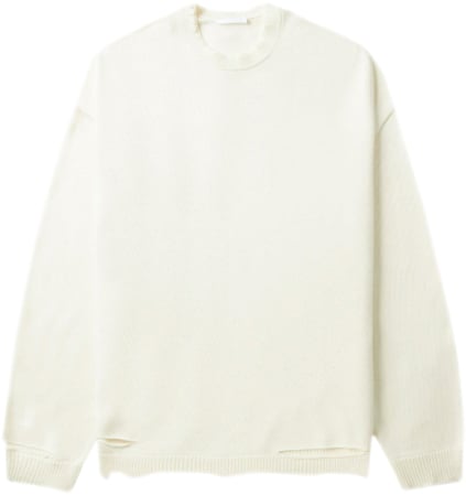 Helmut Lang Rib Crewneck Ivory Divers