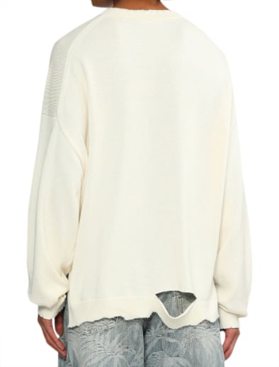 Helmut Lang Rib Crewneck Ivory Divers