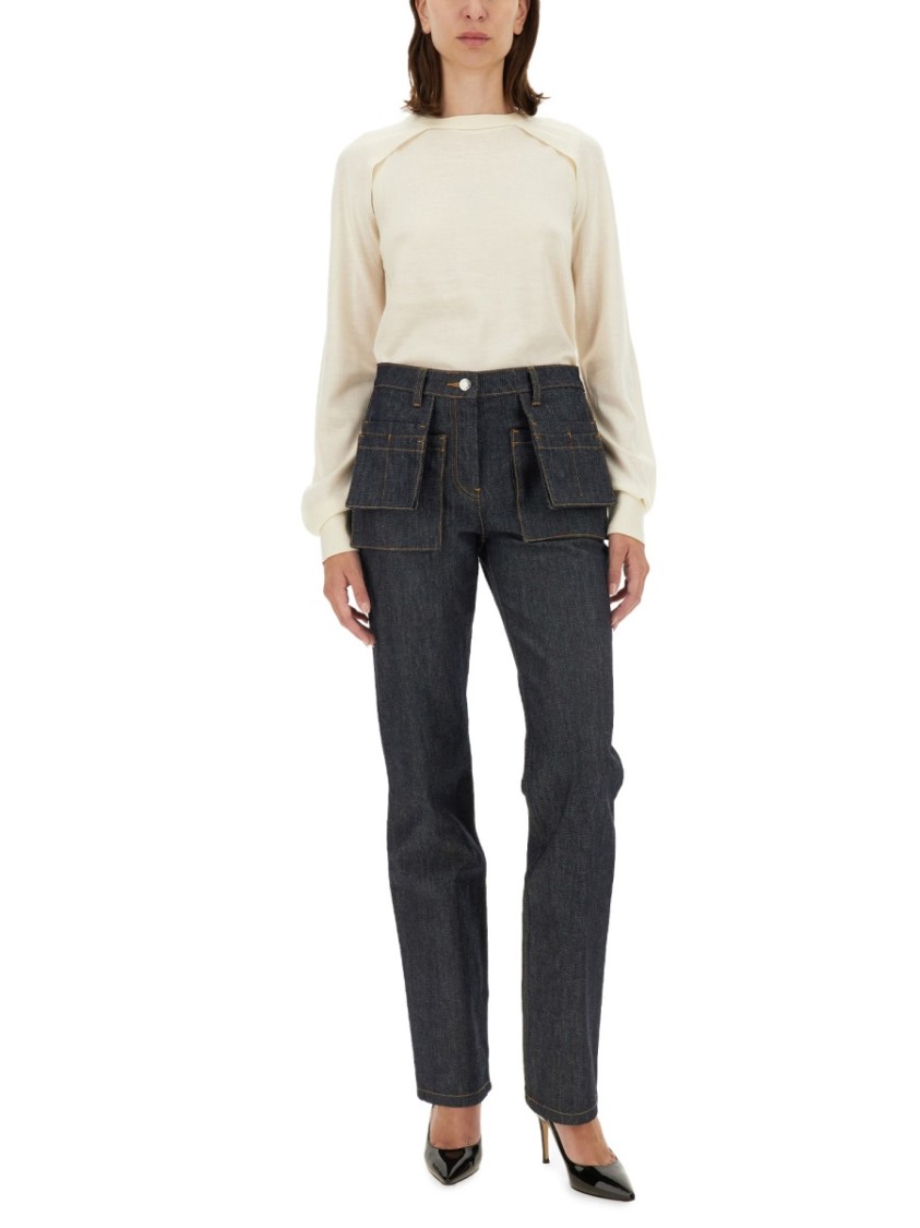 Helmut Lang Relaxed-Fit Wool And Silk Blend Top Neutraal