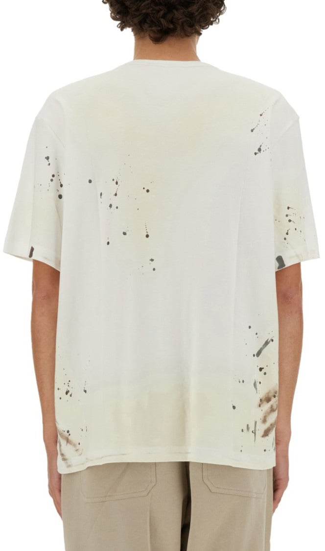 Helmut Lang Relaxed-Fit T-Shirt With Unique Splatter Print Wit