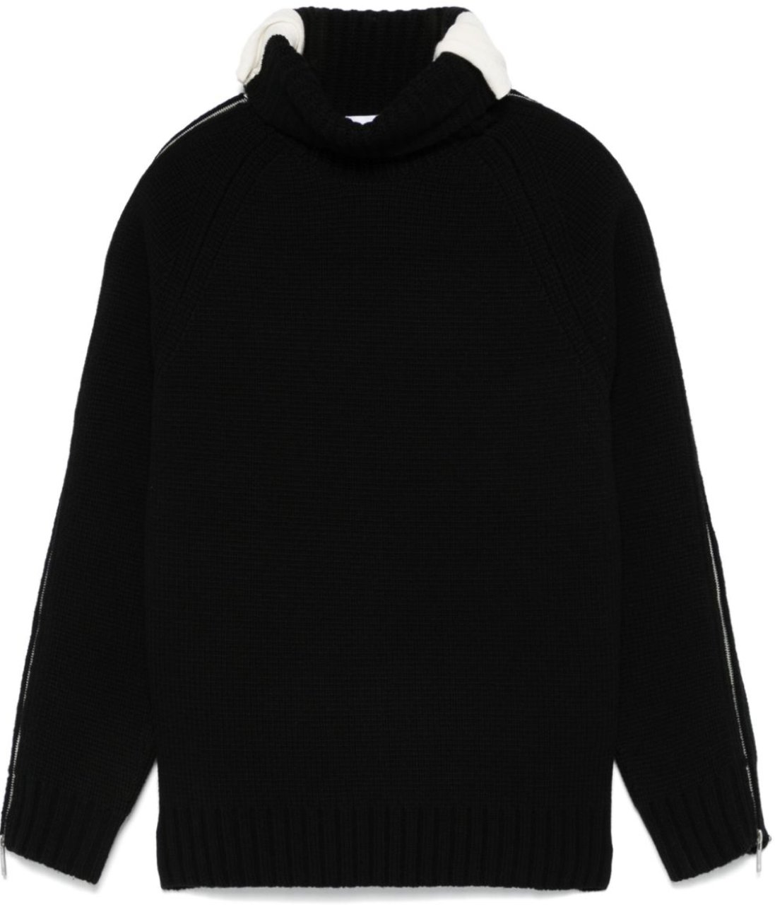 Helmut Lang Suitcase T Neck Wool Black Zwart