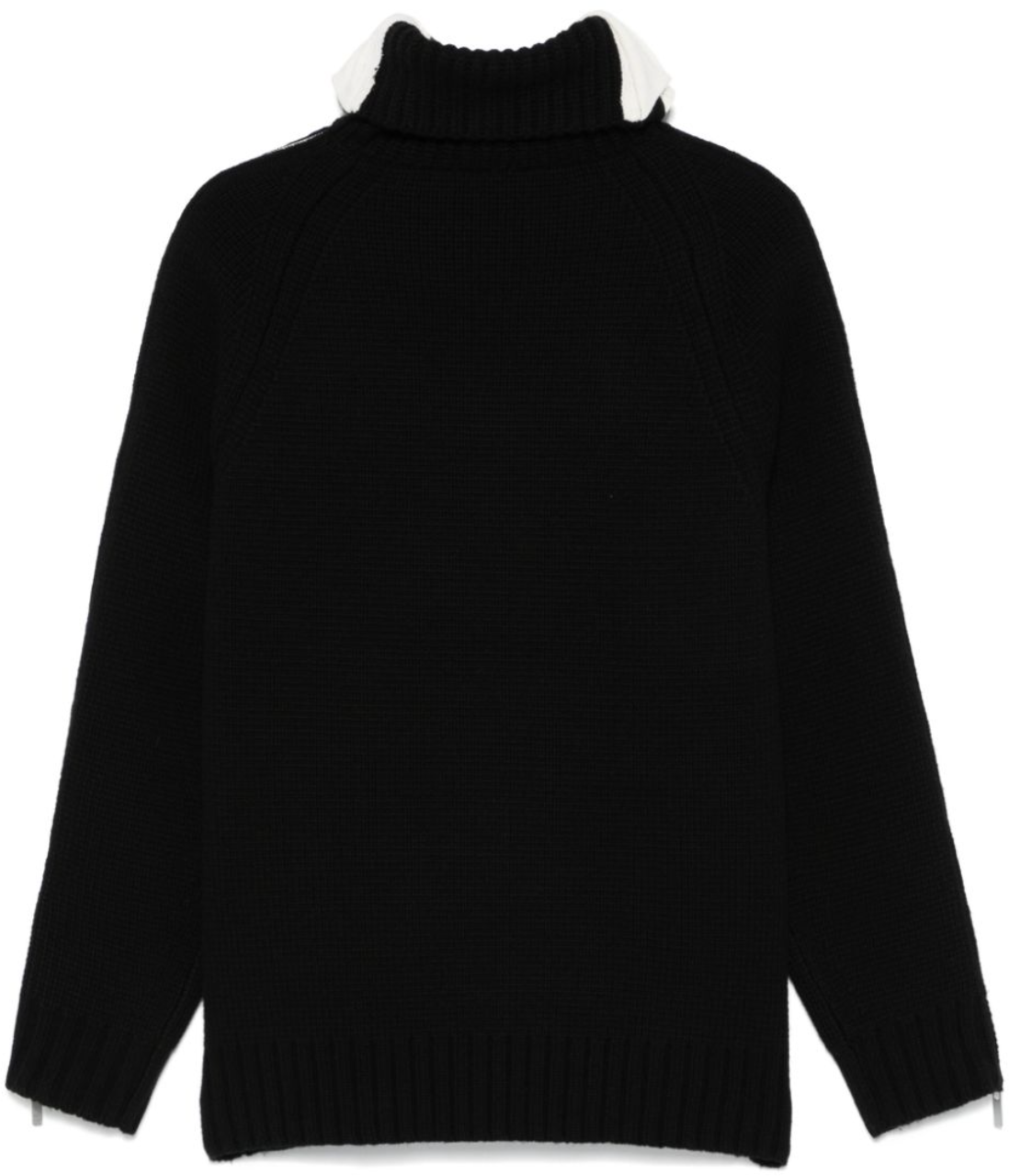 Helmut Lang Suitcase T Neck Wool Black Zwart