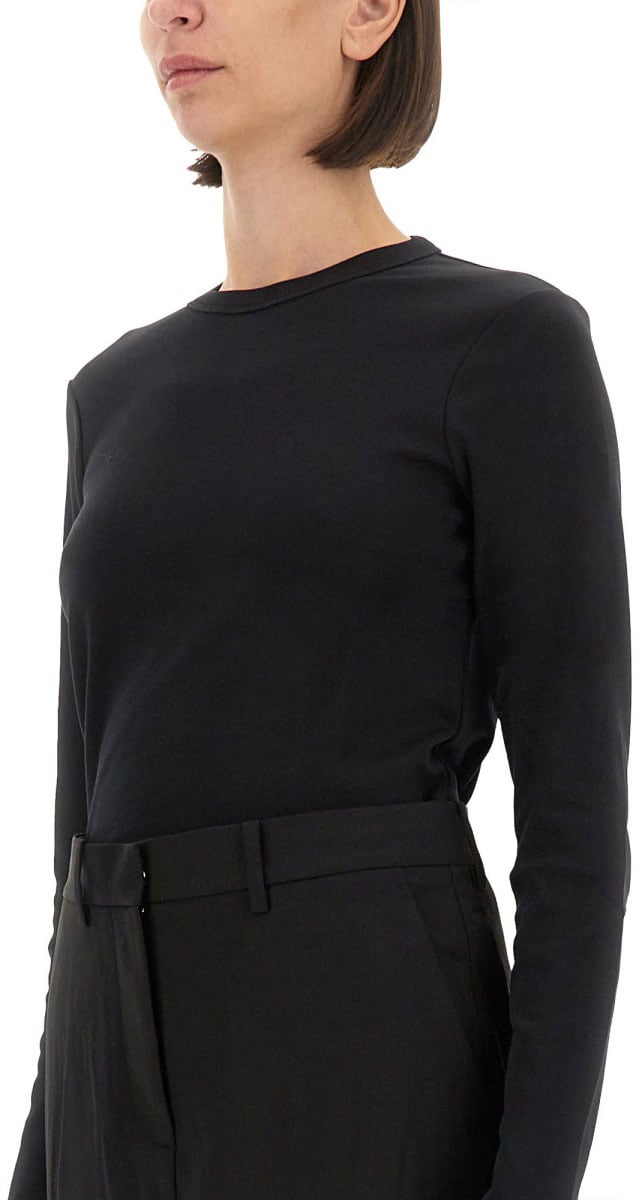 Helmut Lang Long-Sleeve Slim Fit T-Shirt Zwart