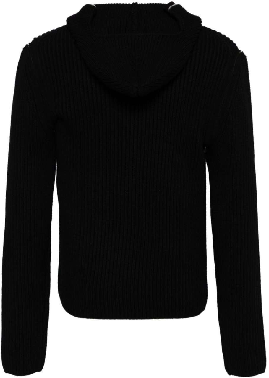 Helmut Lang De Safety Zip Up Woo Black Zwart