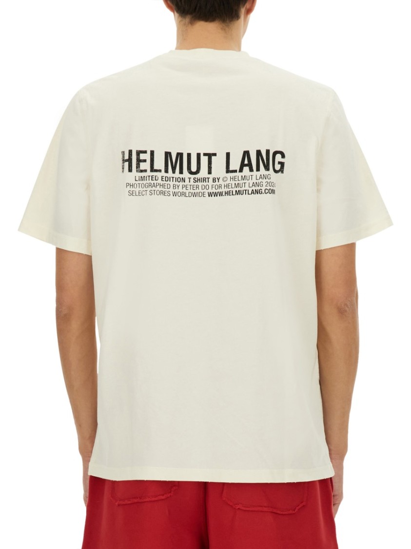 Helmut Lang "Postcard Building" T-Shirt Wit