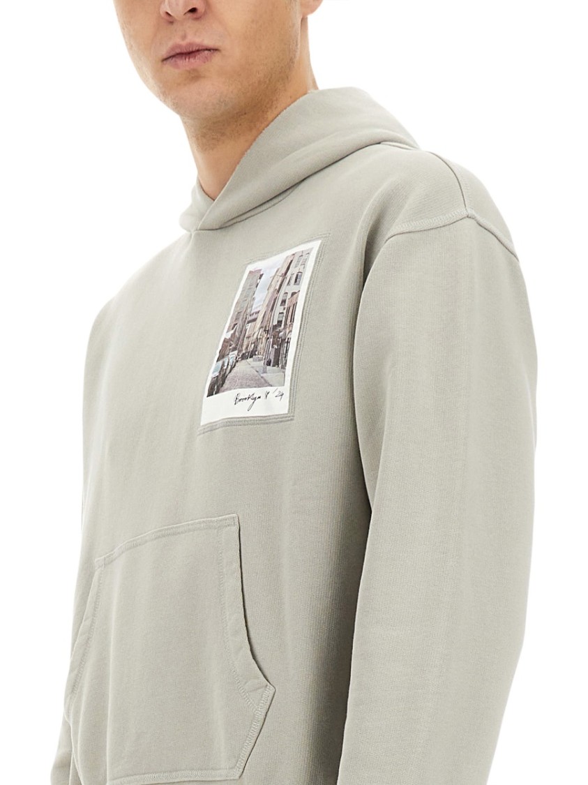 Helmut Lang "Postcard" Hoodie Grijs