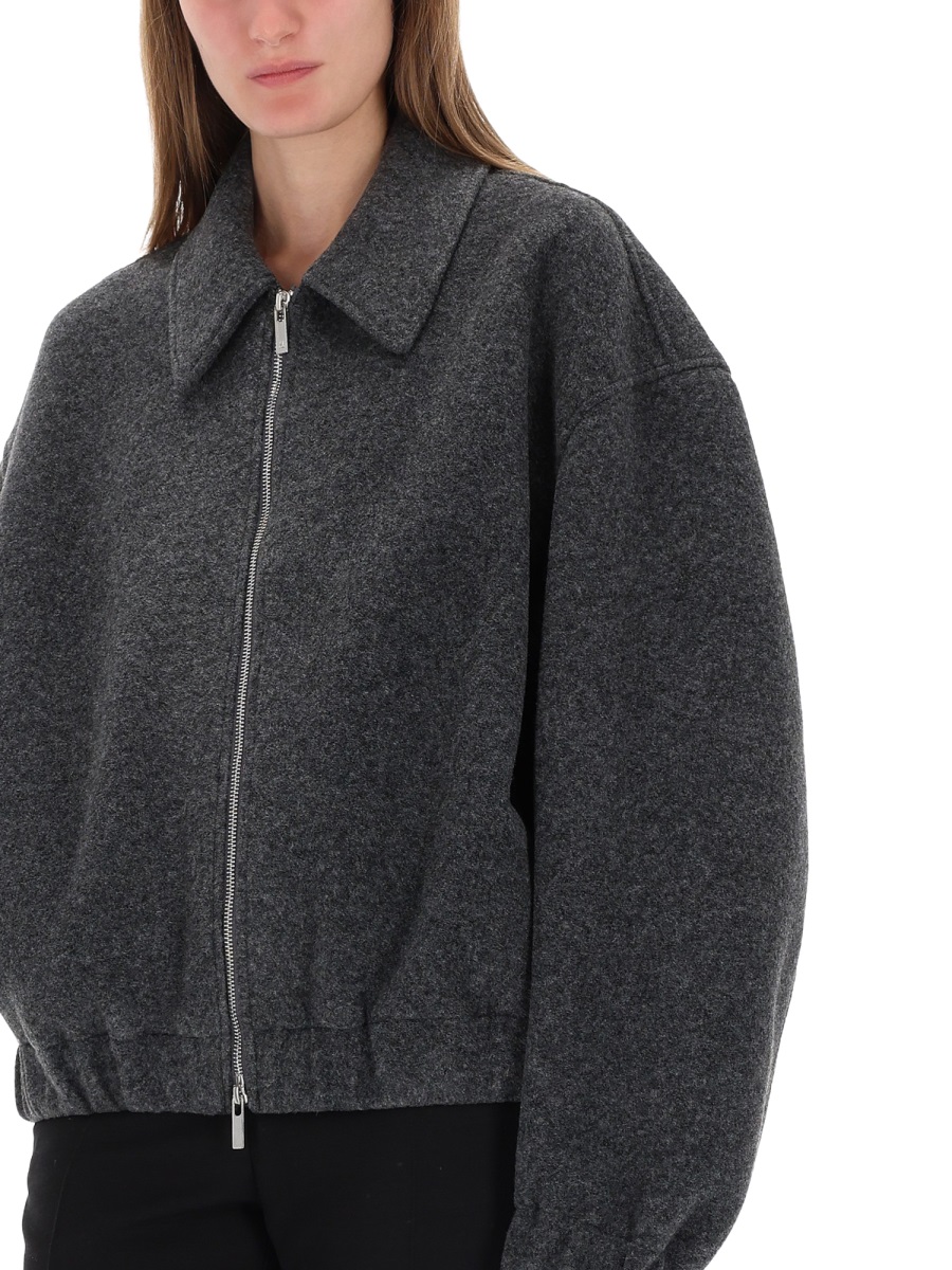 Helmut Lang Shell Boxy Oversized Bomber Jacket Zwart