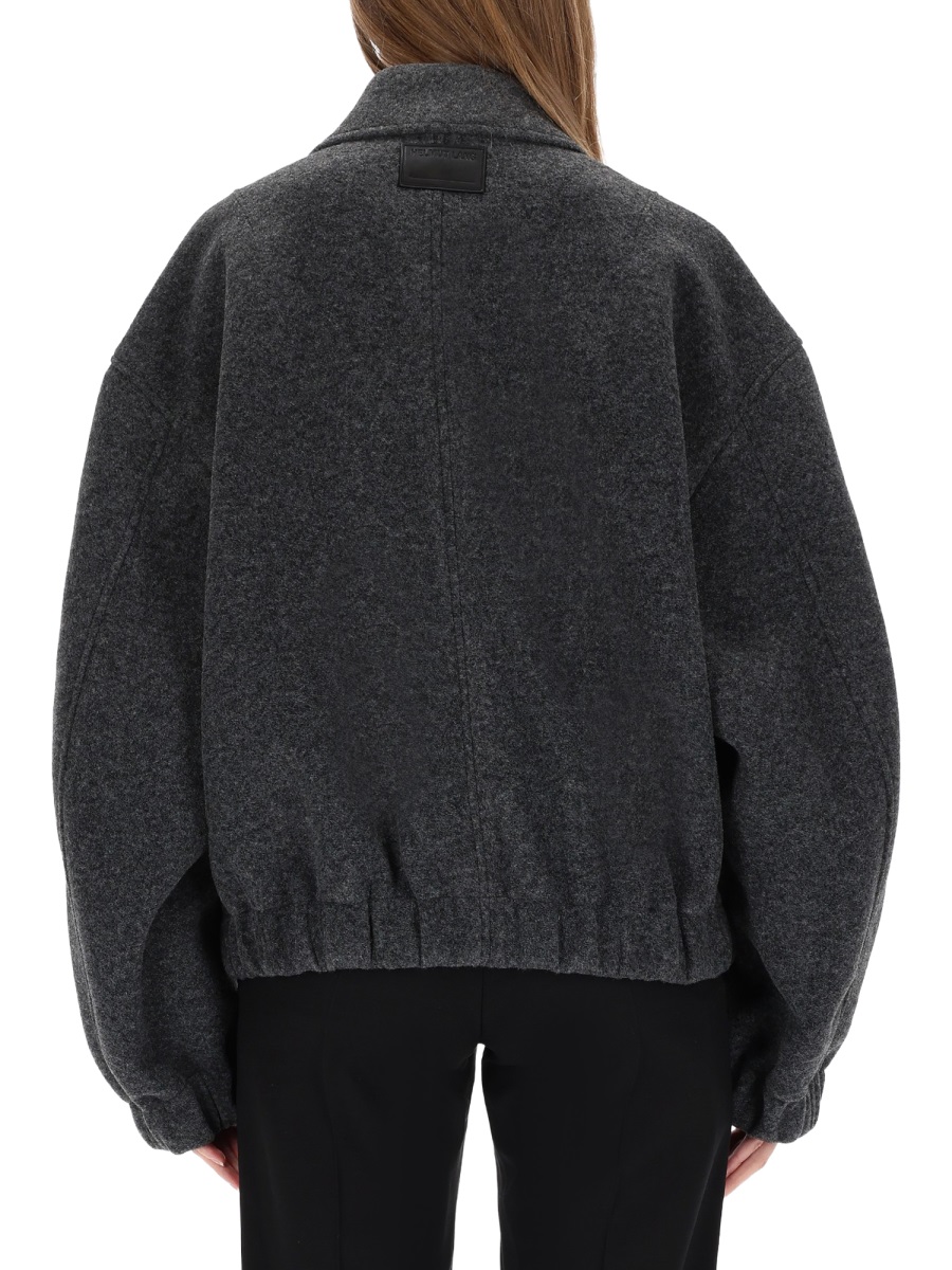 Helmut Lang Shell Boxy Oversized Bomber Jacket Zwart