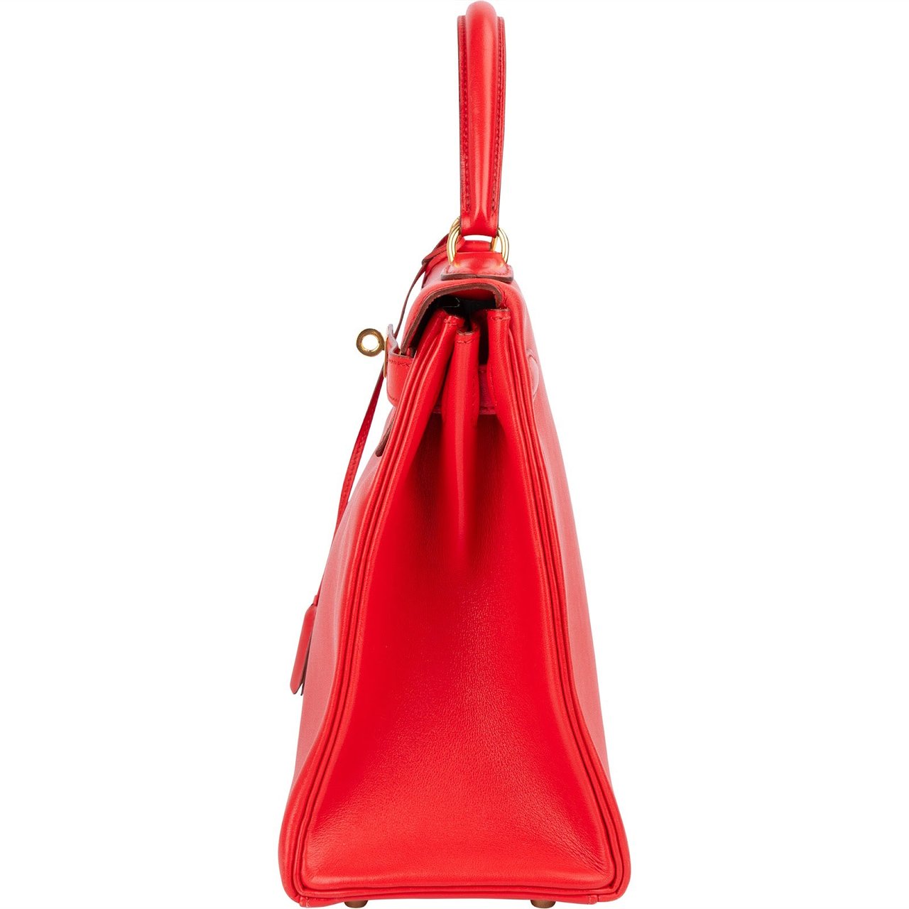 Hermès Hermès Rouge Swift Leather Kelly 28 Handbag Rood