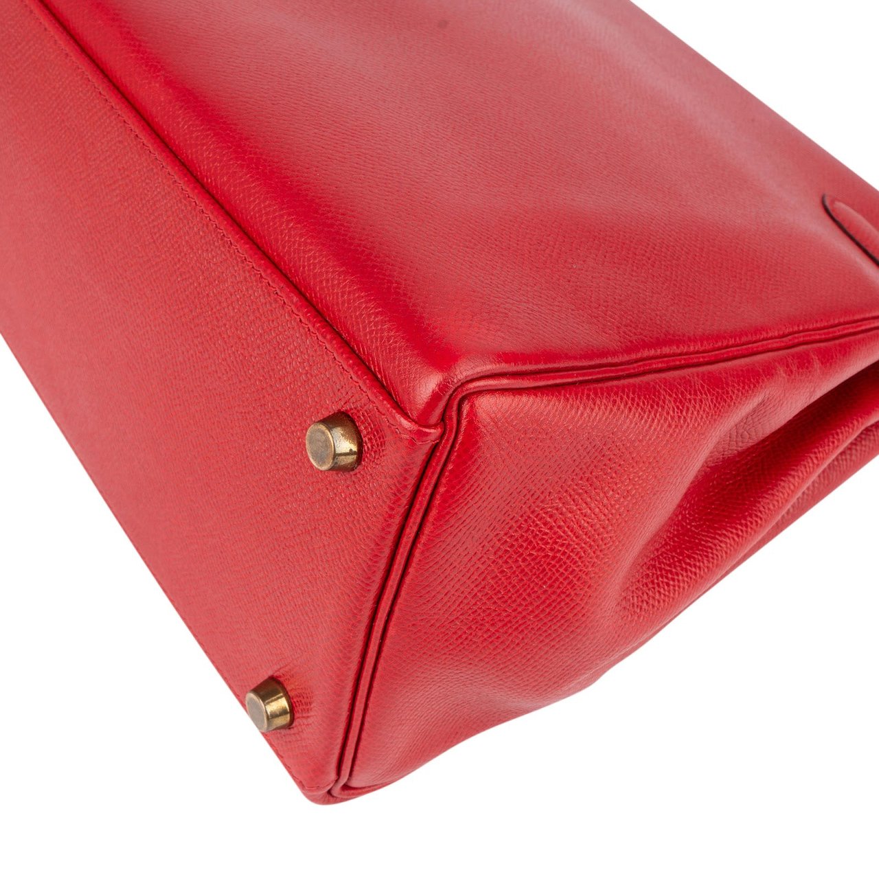 Hermès Hermès Rouge Courchevel Leather Kelly 32 Handbag Rood