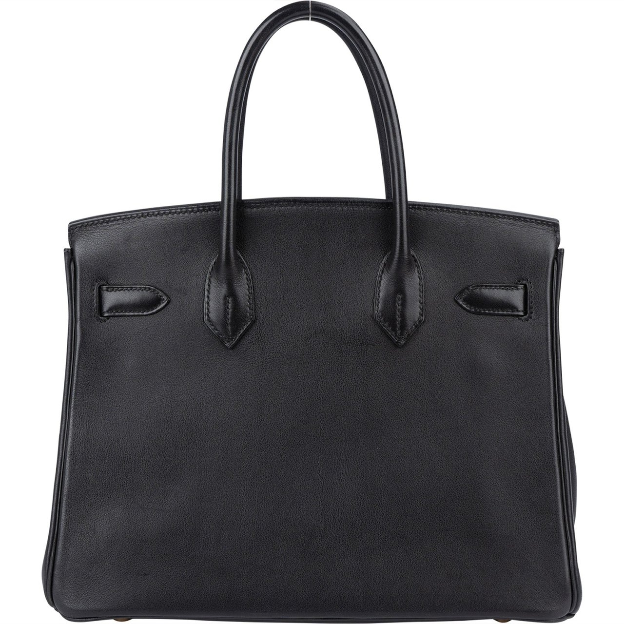 Hermès Hermès Noir Swift Leather Birkin 30 Handbag Zwart