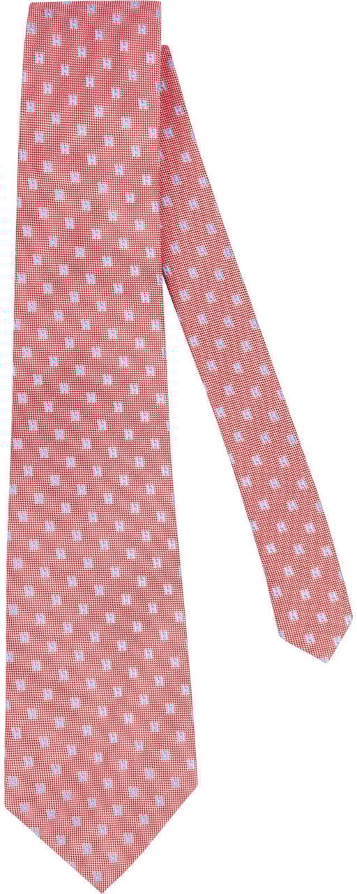 Hermès Hermès Silk Pattern Krawatte Tie Rood