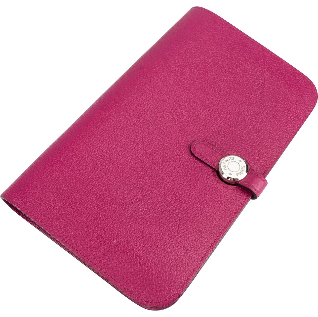 Hermès Epsom Leather Dogon Duo Wallet Roze