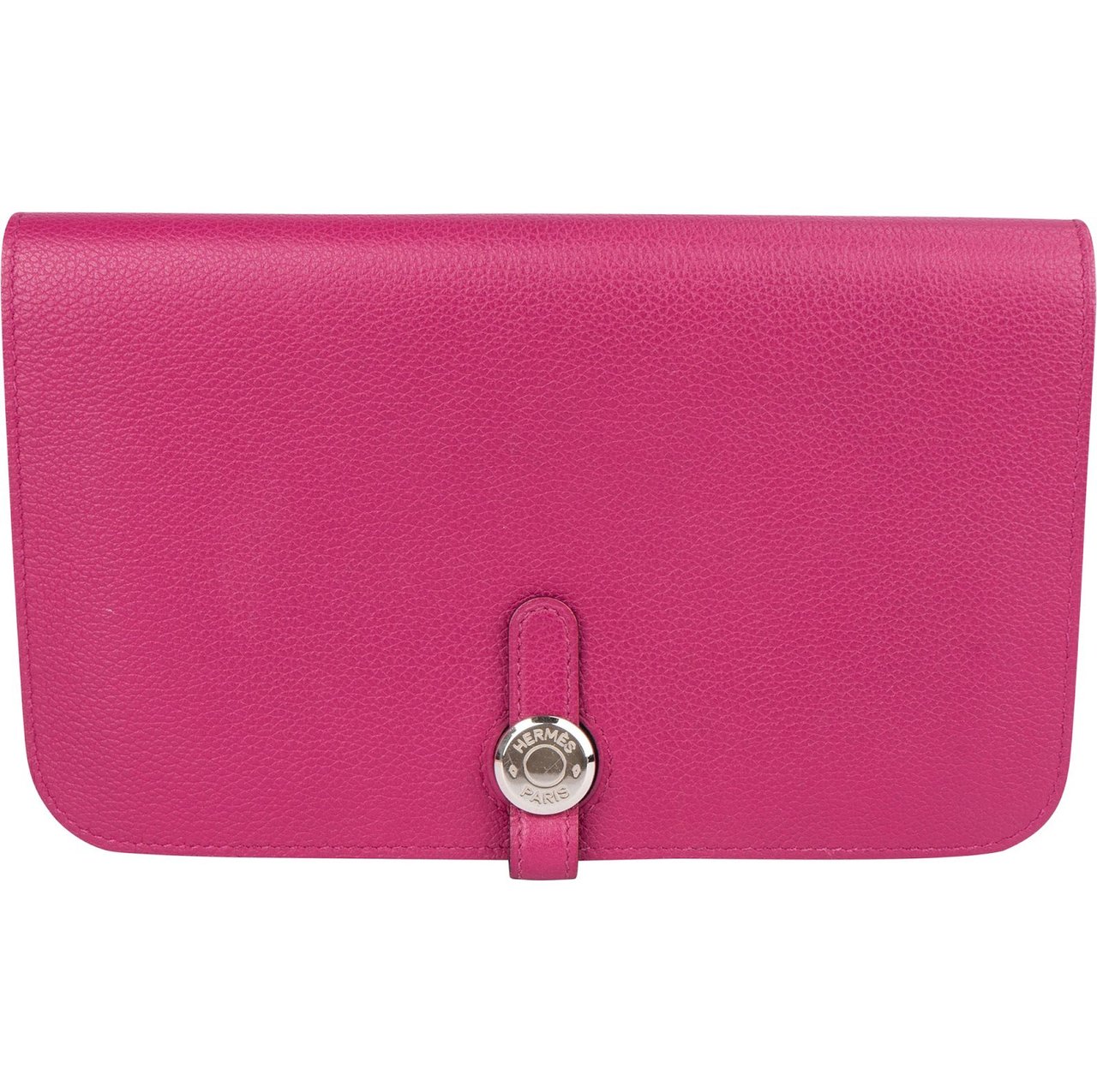 Hermès Epsom Leather Dogon Duo Wallet Roze