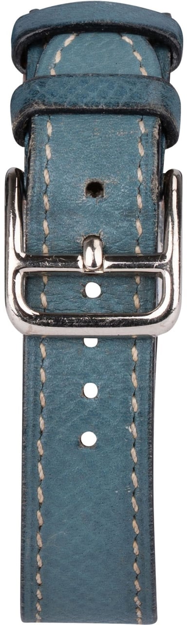 Hermès Silver Tone Heure H HH1.210 Women Watch Blauw