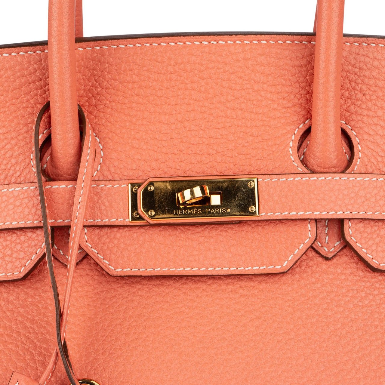Hermès Hermès Crevette Clemence Leather Birkin 35 Handbag Oranje