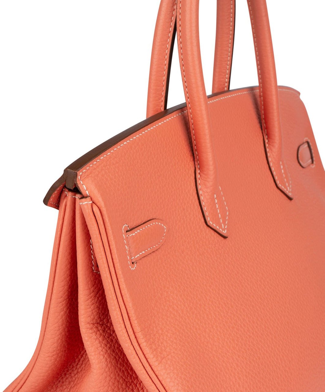 Hermès Hermès Crevette Clemence Leather Birkin 35 Handbag Oranje