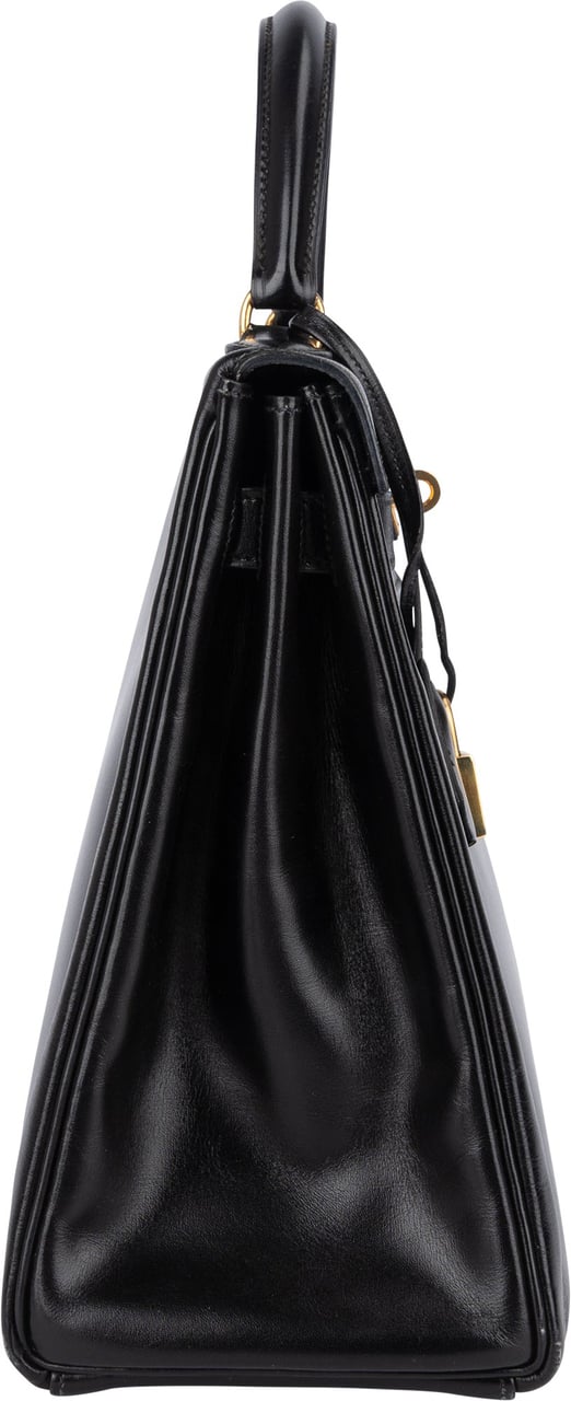 Hermès Hermès Box Calfskin Kelly 32 Retourne Handbag Zwart