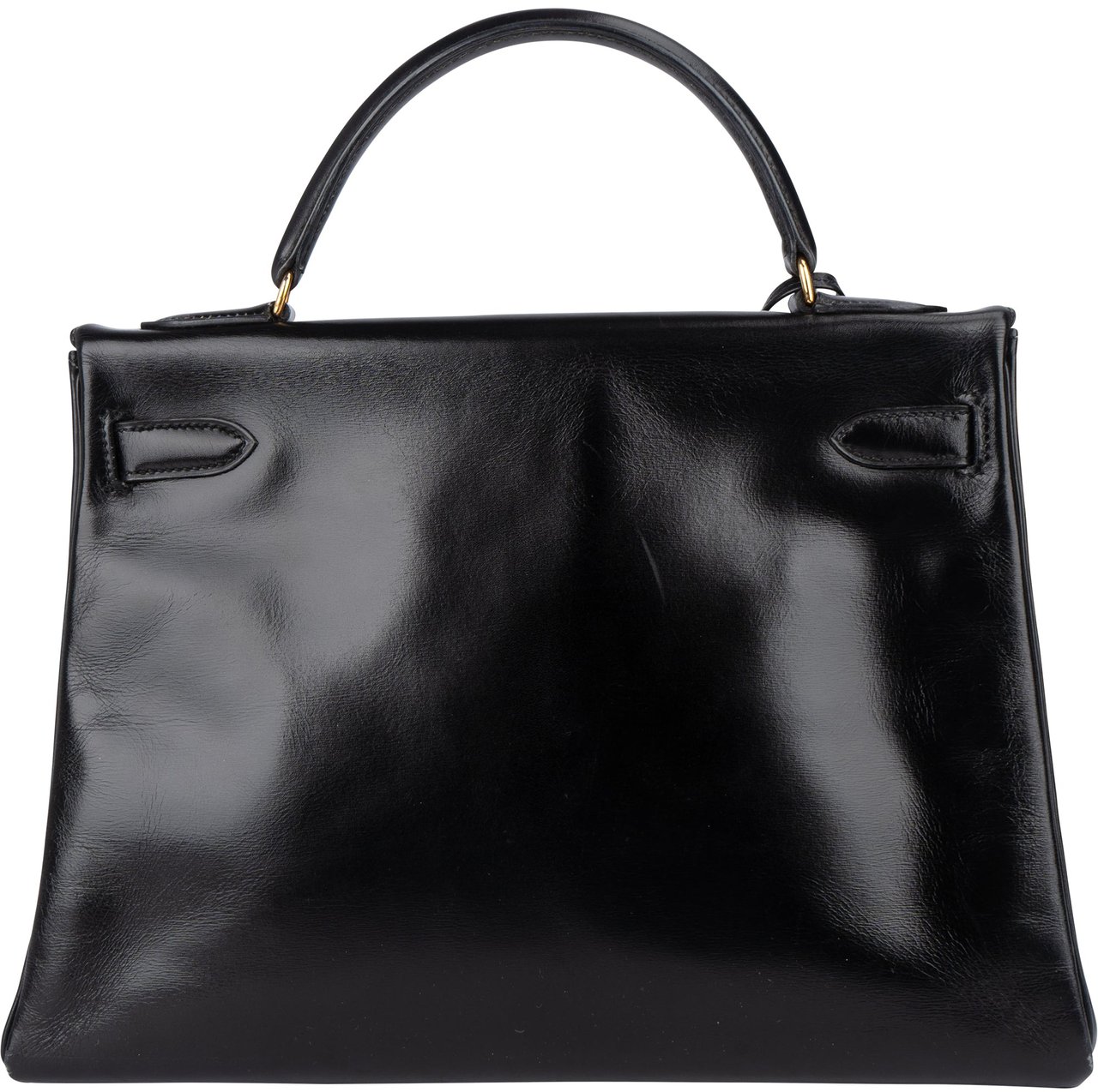 Hermès Box Calfskin Kelly 32 Retourne Handbag Zwart
