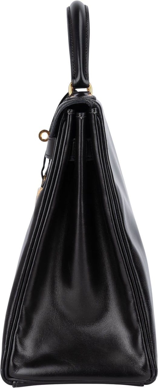 Hermès Box Calfskin Kelly 32 Retourne Handbag Zwart