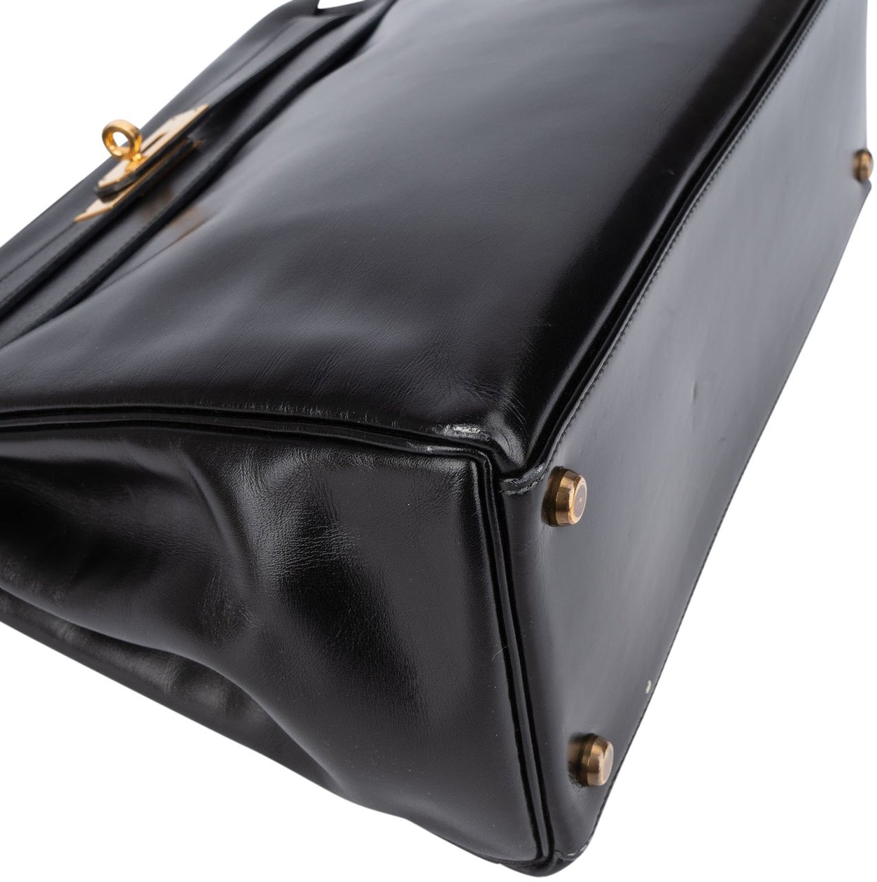 Hermès Box Calfskin Kelly 32 Retourne Handbag Zwart