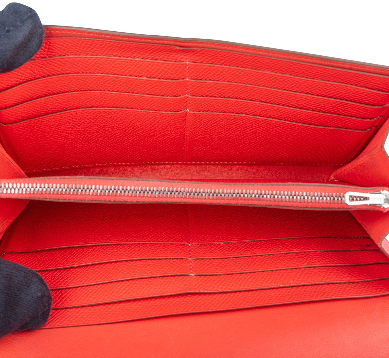 Hermès Hermès Epsom Leather Constance H Wallet Oranje