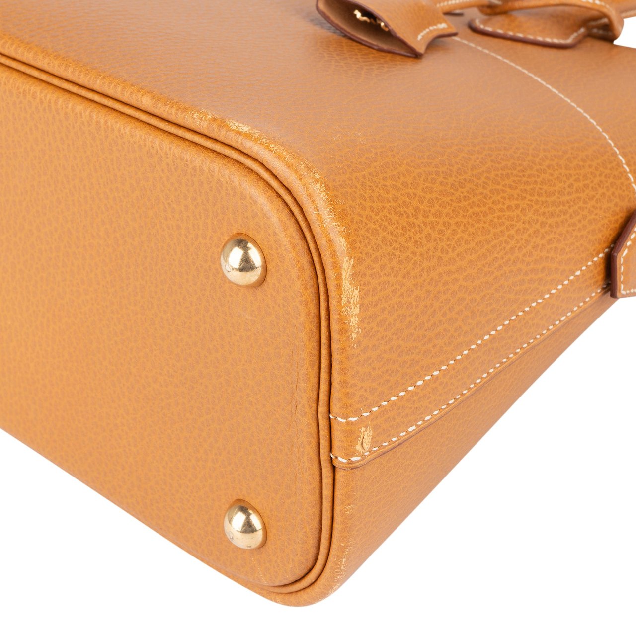 Hermès Hermès Naturell Clemence Leather Bolide 31 Handbag Bruin