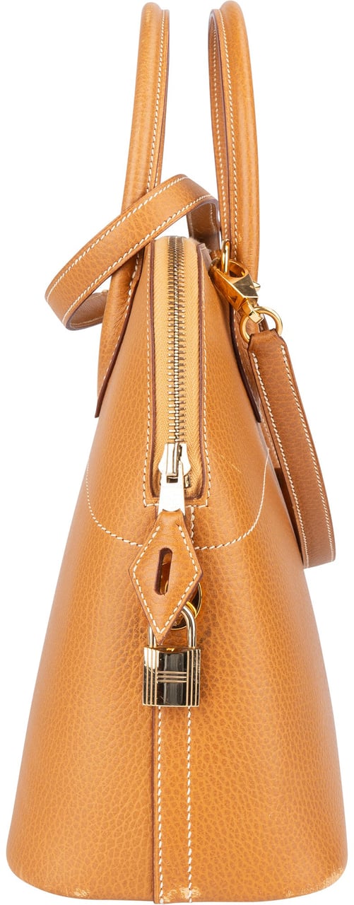 Hermès Hermès Naturell Clemence Leather Bolide 31 Handbag Bruin