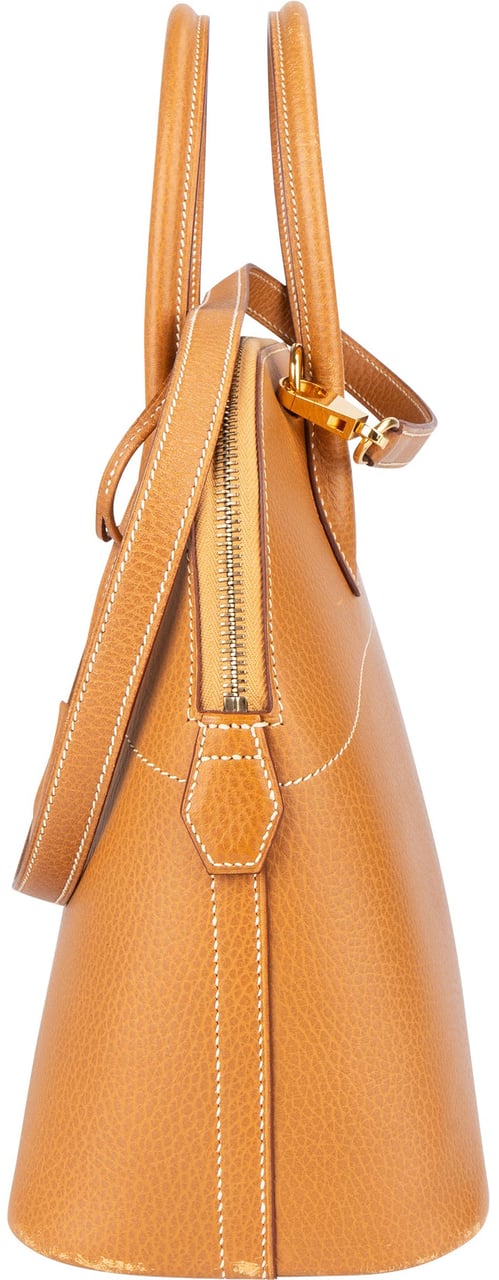 Hermès Hermès Naturell Clemence Leather Bolide 31 Handbag Bruin