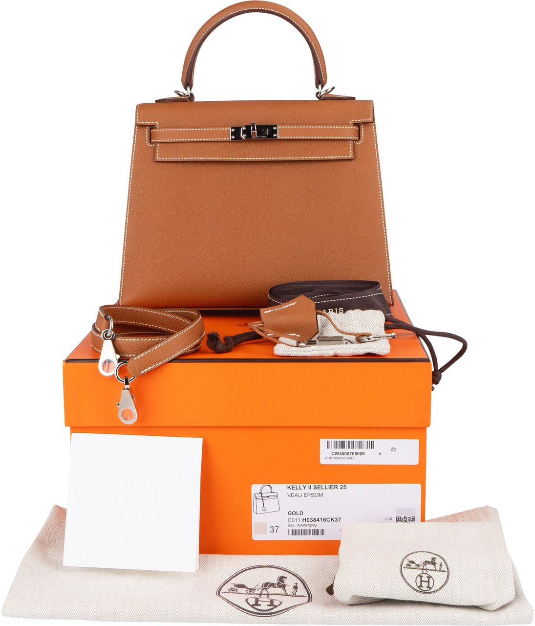 Hermès Hermès Veau Epsom Sellier Kelly 25 Handbag Bruin