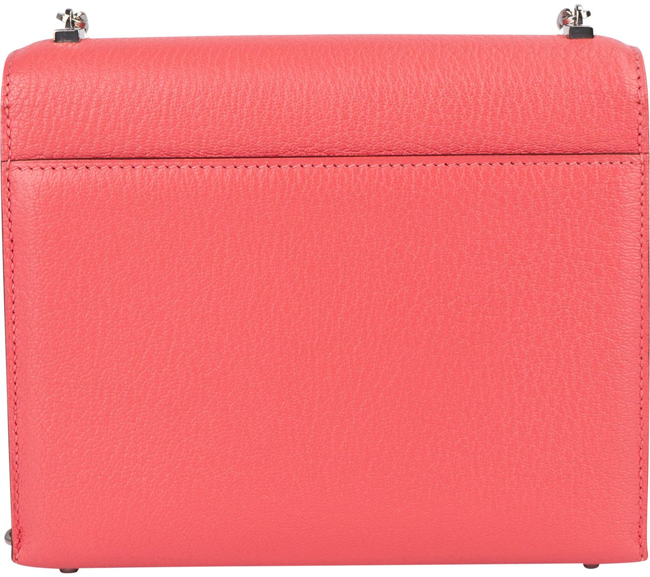 Hermès Chevre Mysore Rose Lipstick Mini Sac Verrou Chaine Crossbody Bag Rood