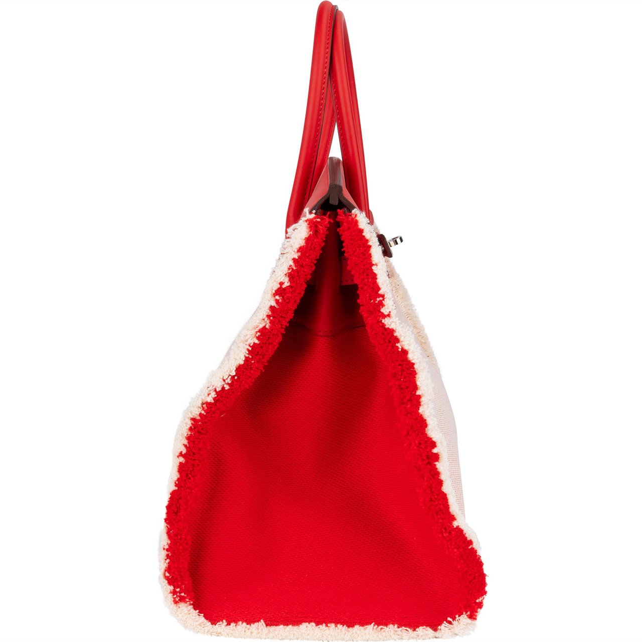 Hermès Hermès Fray Swift / Toile H Rouge de Coeur Birkin 35 Handbag Rood