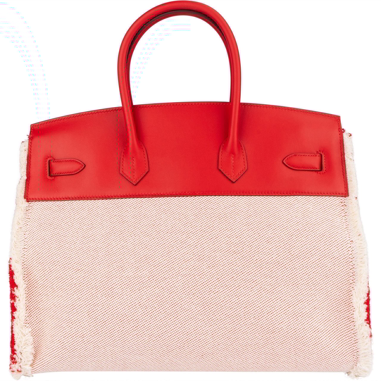 Hermès Hermès Fray Swift / Toile H Rouge de Coeur Birkin 35 Handbag Rood