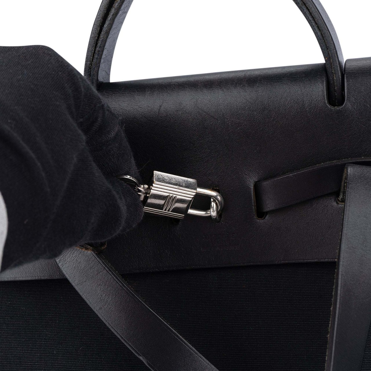 Hermès Hermès Classic Cotton Herbag Backpack Zwart