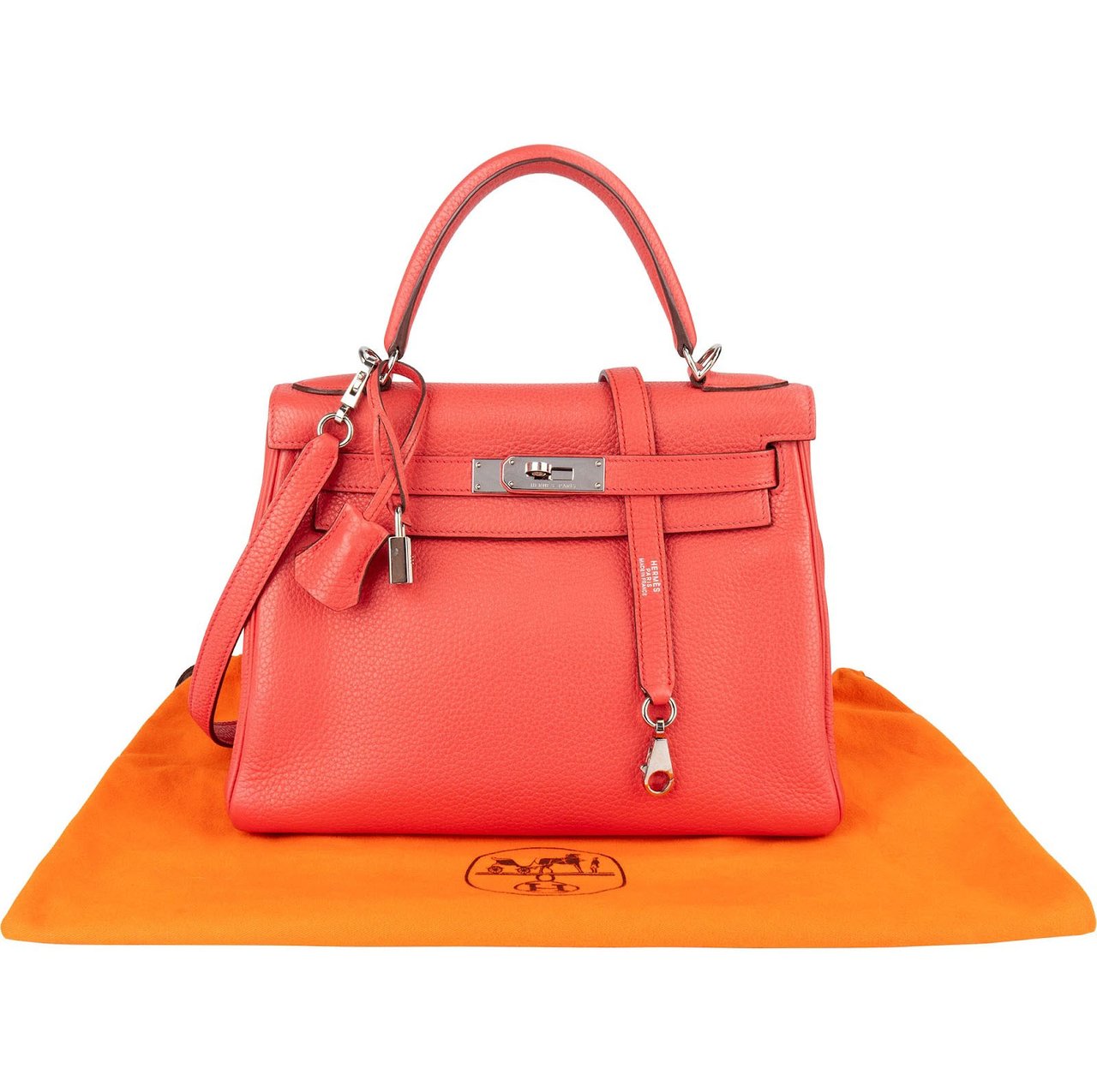 Hermès Hermès Rose Togo Kelly 28 Handbag Rood