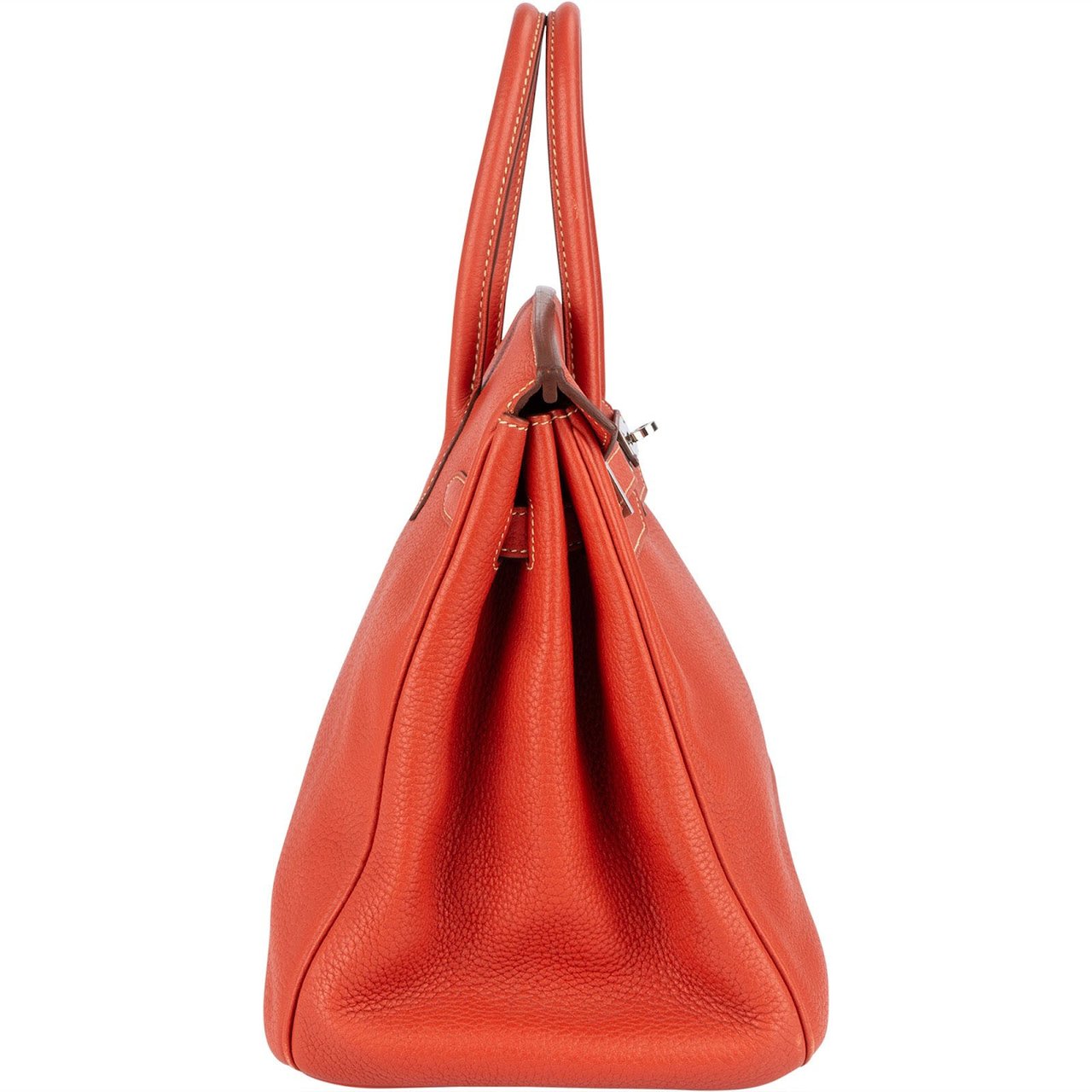 Hermès Hermès Pink Taurillon Clemence Birkin 35 Handbag Clay Red Bougainvillier Oranje