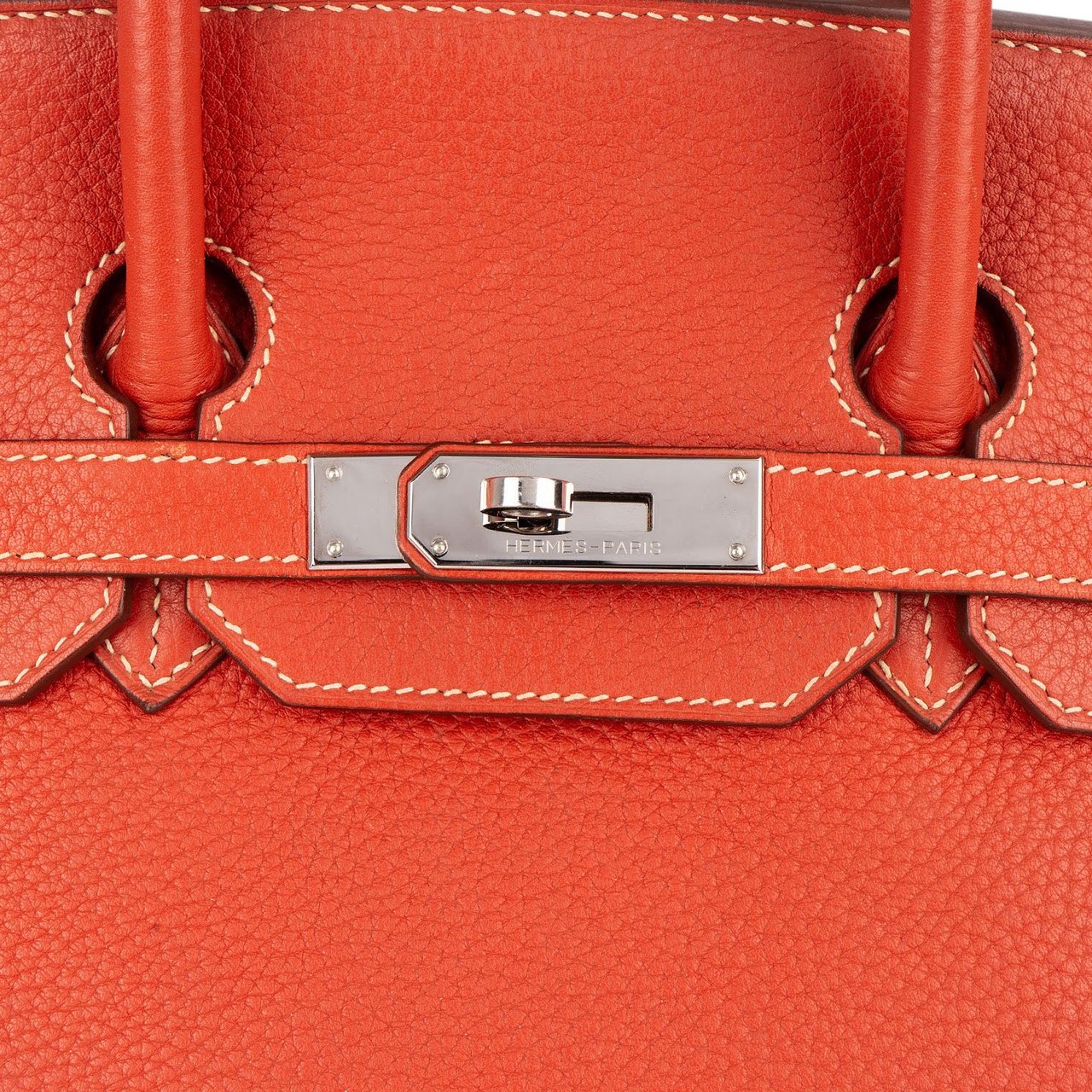 Hermès Hermès Pink Taurillon Clemence Birkin 35 Handbag Clay Red Bougainvillier Oranje