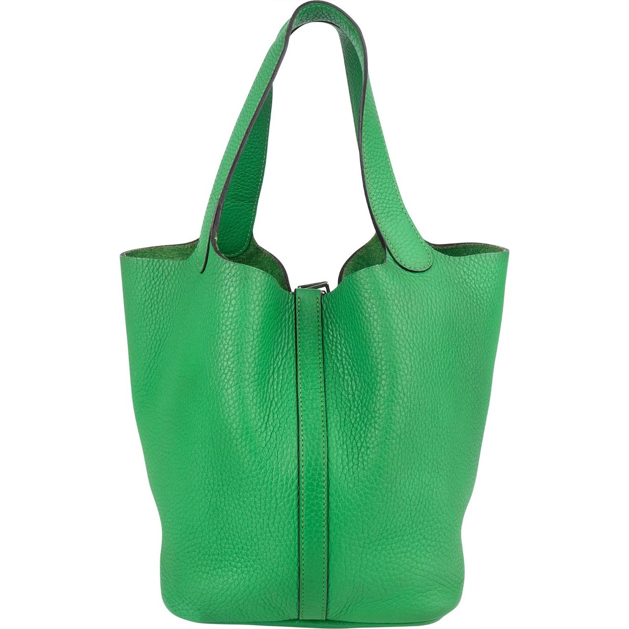 Hermès Green Taurillon Clemence Picotin Lock 22 (MM) Handbag Groen