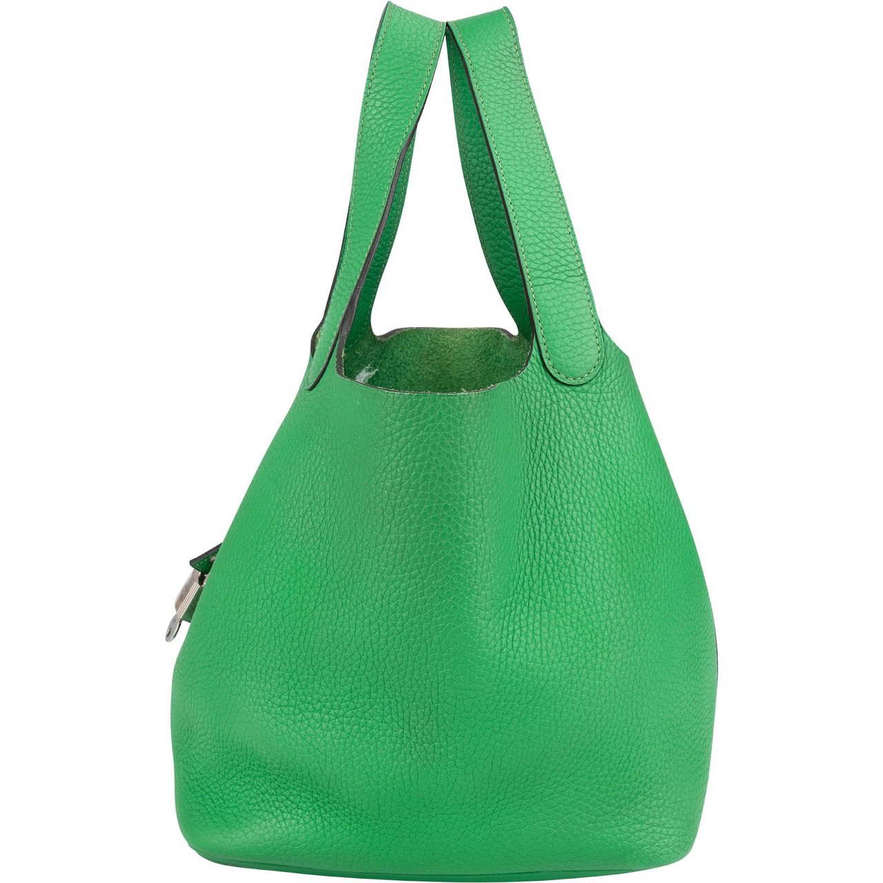 Hermès Green Taurillon Clemence Picotin Lock 22 (MM) Handbag Groen