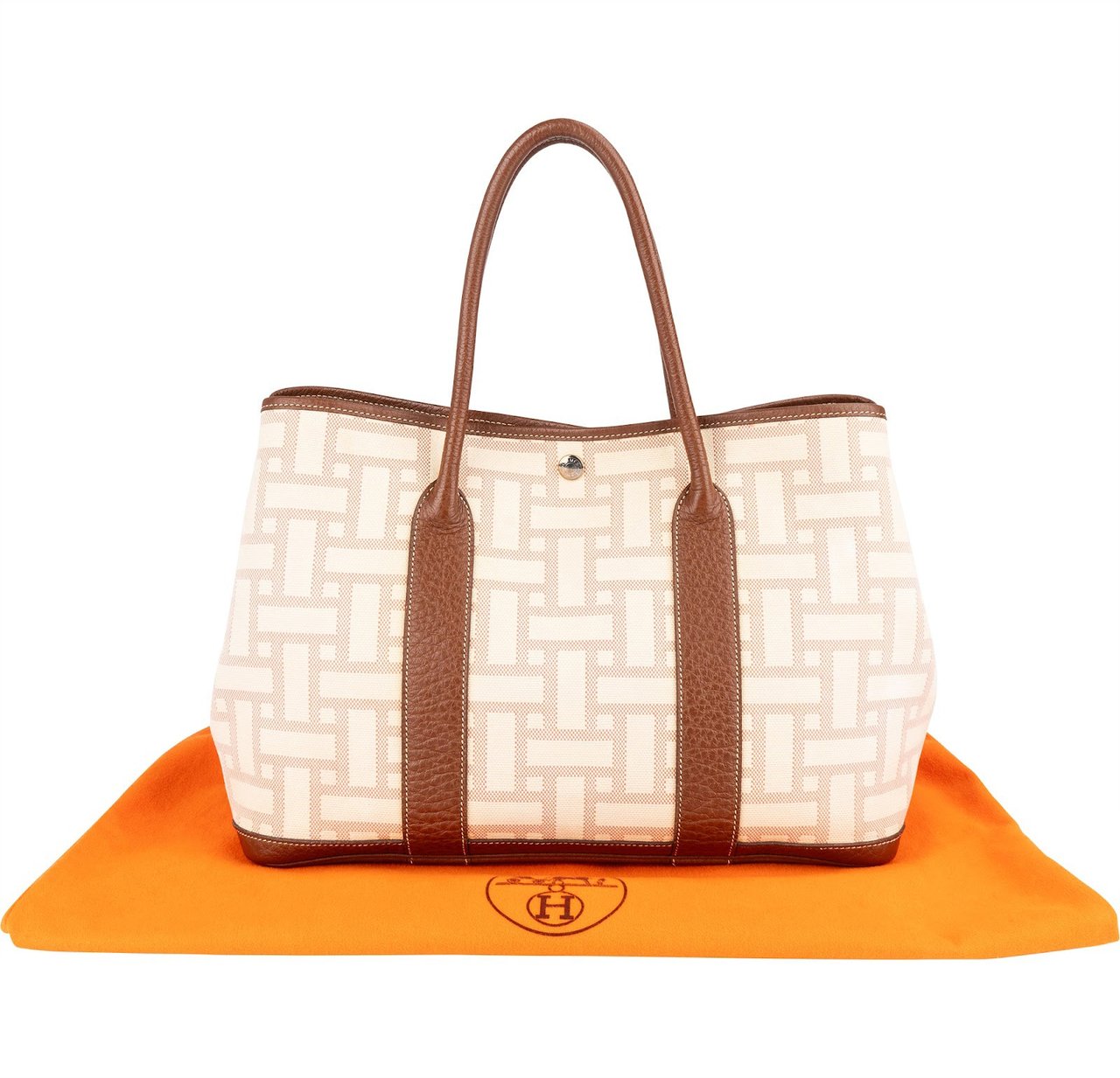 Hermès Hermès Monogram Classic Garden Party Handbag Beige