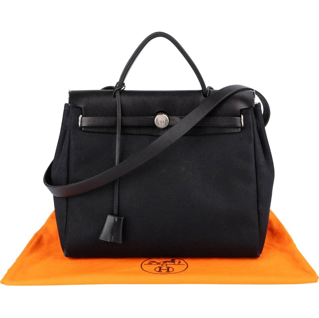 Hermès Hermès Balck Classic Cotton Herbag 31 Handbag Zwart