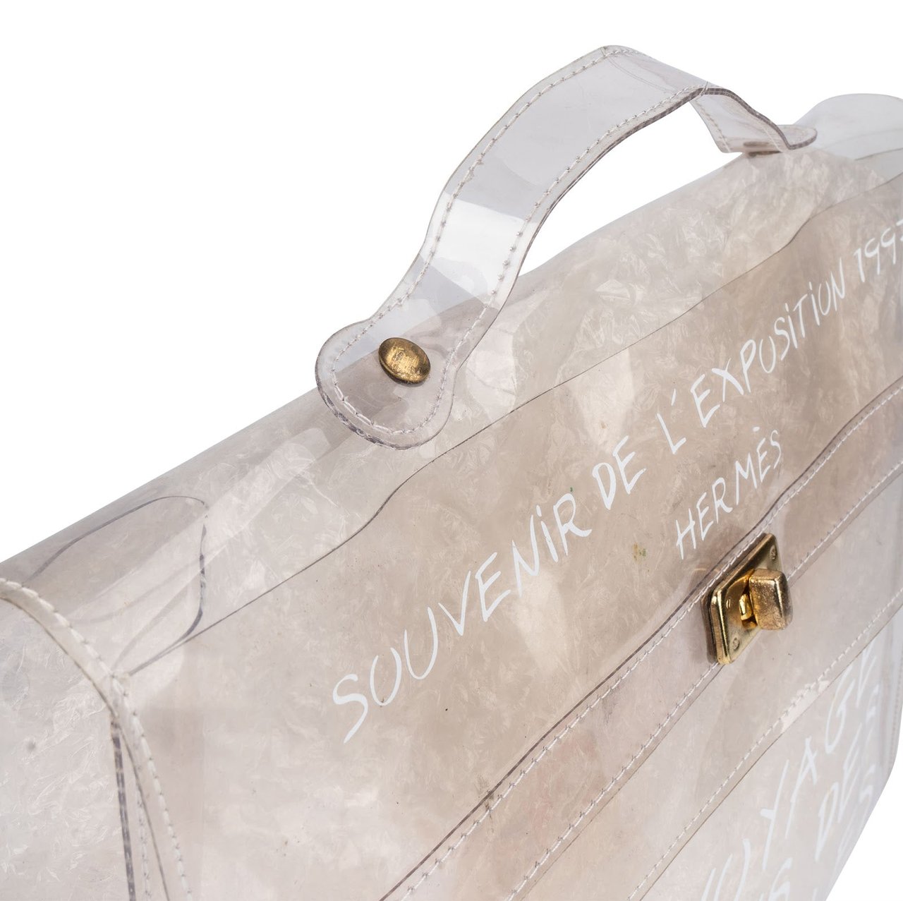Hermès Hermès Vinyl Transparent Kelly Souvenir 1997 Handbag Divers