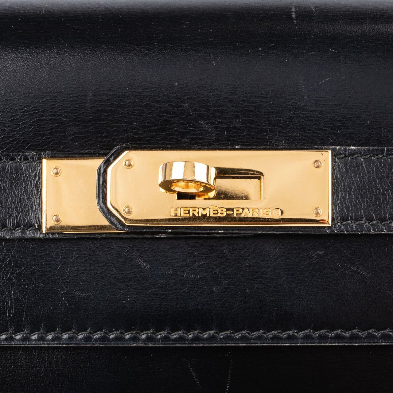 Hermès Hermès Box Calf Leather Kelly Sellier 32 Handbag Zwart