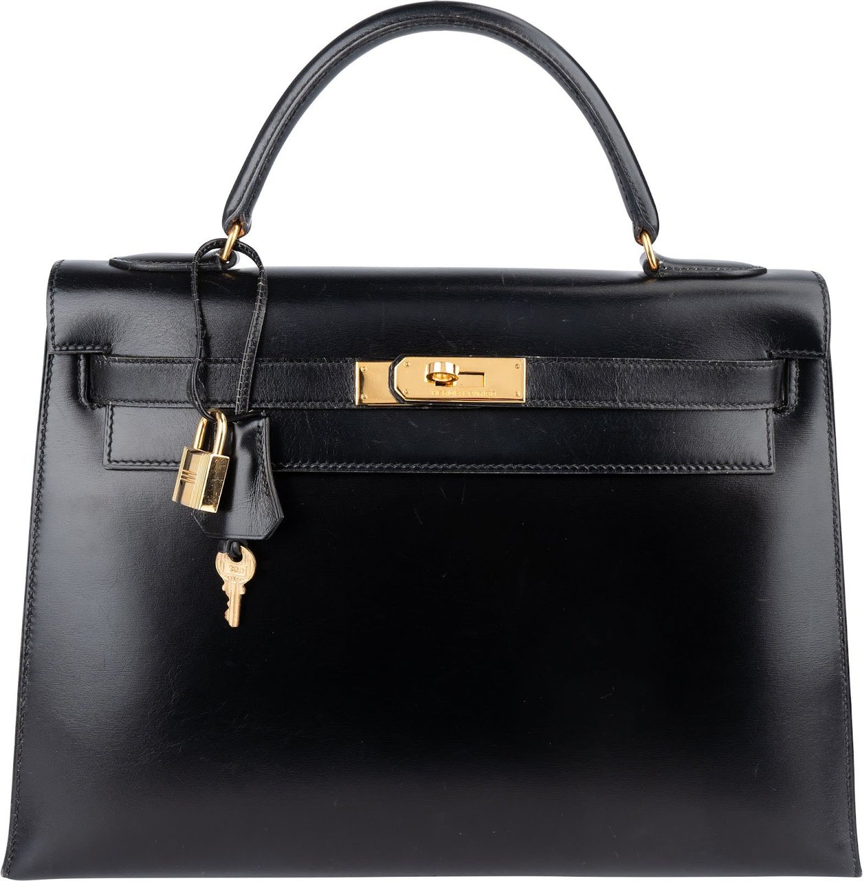 Hermès Hermès Box Calf Leather Kelly Sellier 32 Handbag Zwart