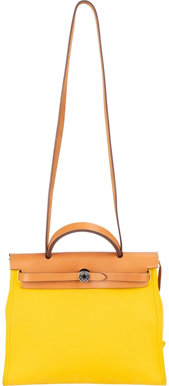Hermès Hermès Classic Cotton Herbag Zip 31 Handbag Geel