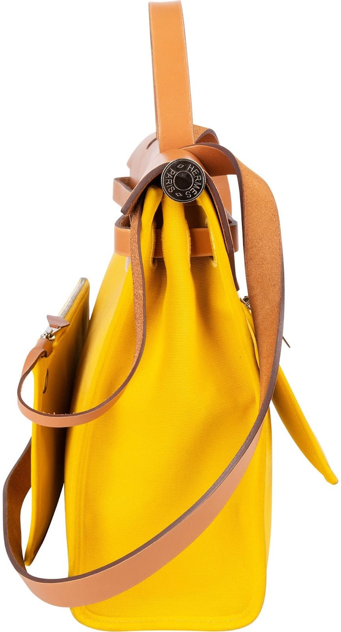 Hermès Hermès Classic Cotton Herbag Zip 31 Handbag Geel