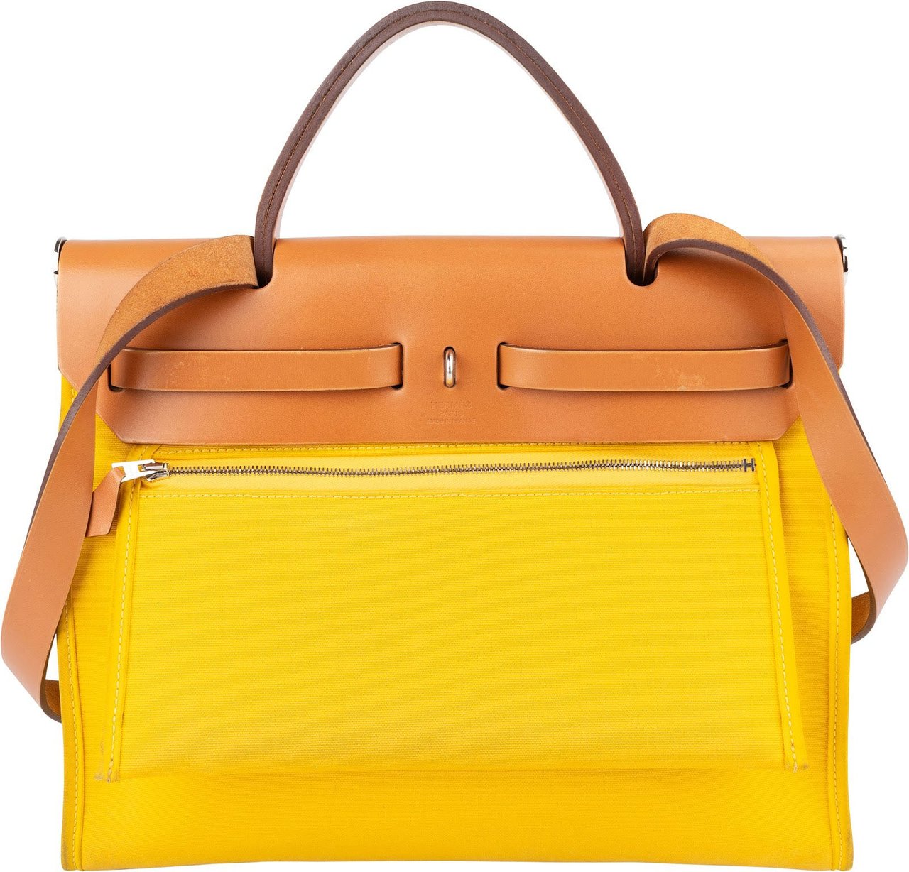 Hermès Hermès Classic Cotton Herbag Zip 31 Handbag Geel
