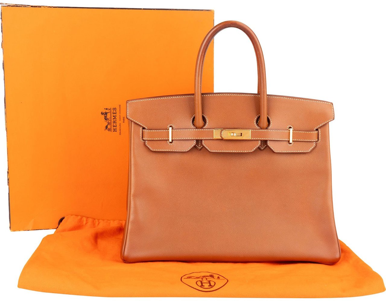 Hermès Hermès Brun Courchevel Leather Birkin 35 Handbag Bruin