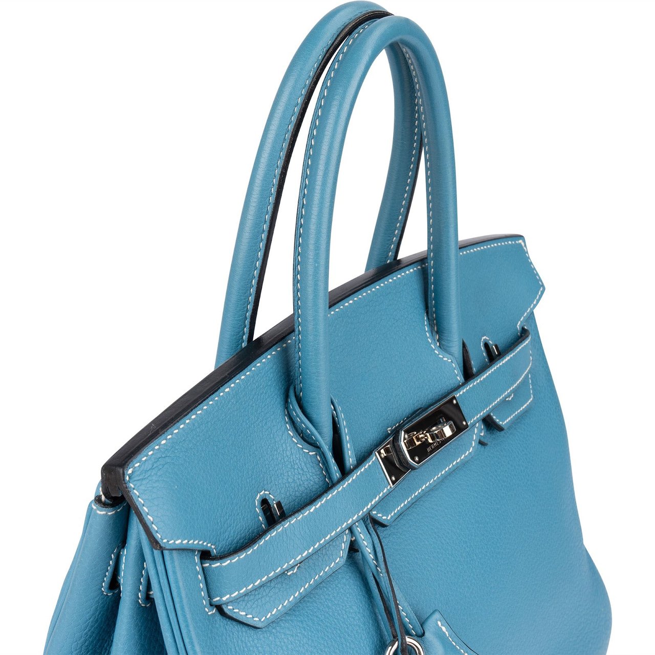 Hermès Hermès Blue Jean Birkin 30 Handbag Blauw